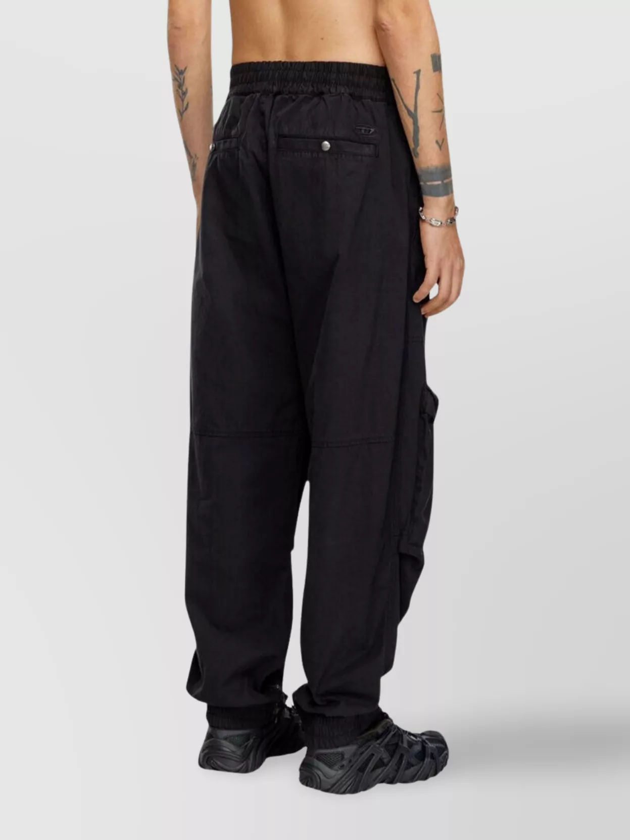 Diesel Zipper Cargo Trousers Elastic Waistband