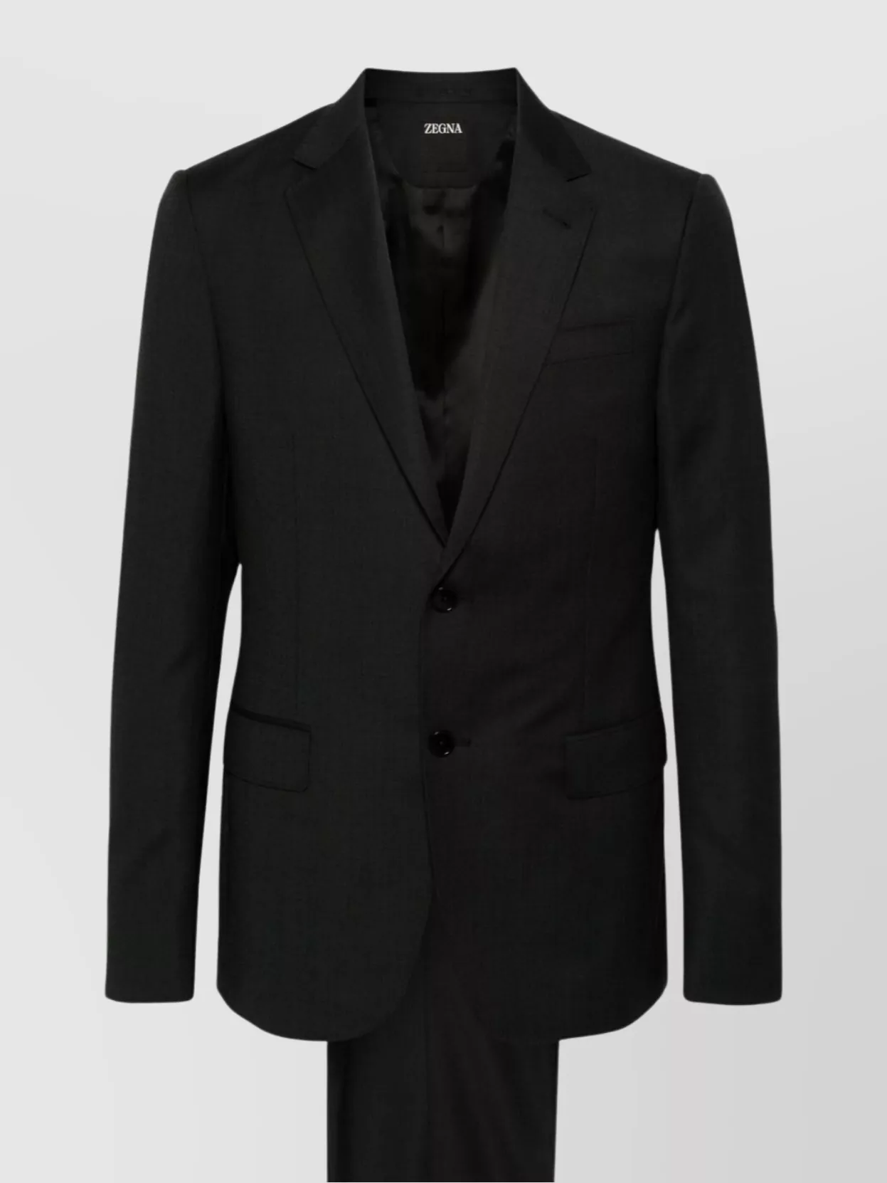 Zegna Wool Suit Buttoned Cuffs