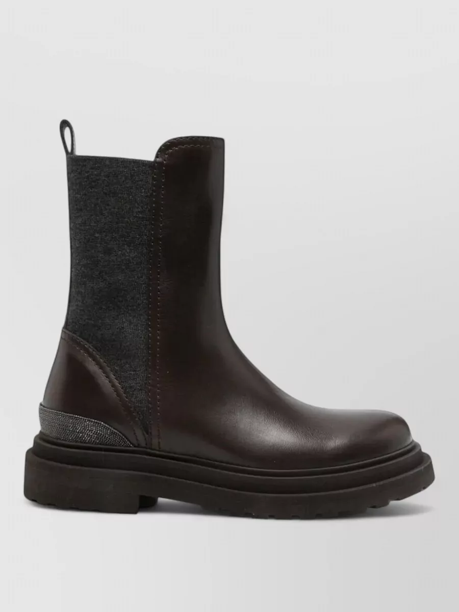 Brunello Cucinelli Leather Ankle Boots