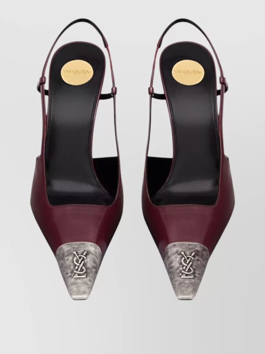 Saint Laurent Leather Slingback Pumps