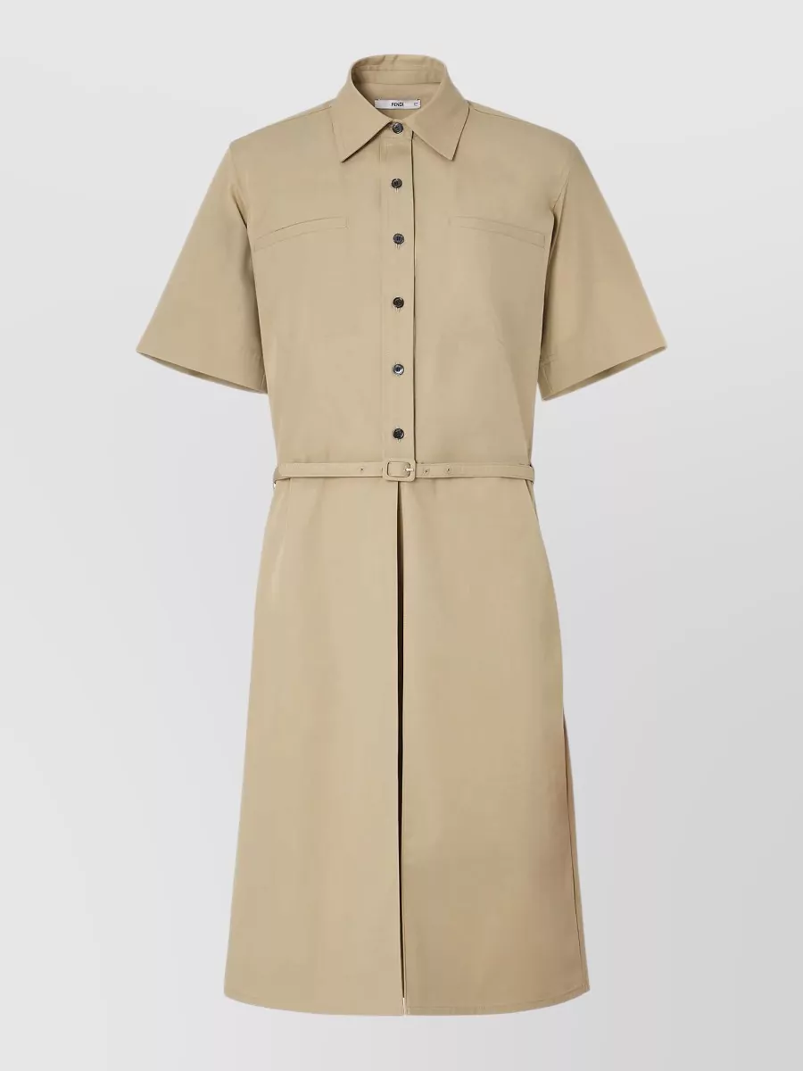 Fendi cotton shirt midi dress