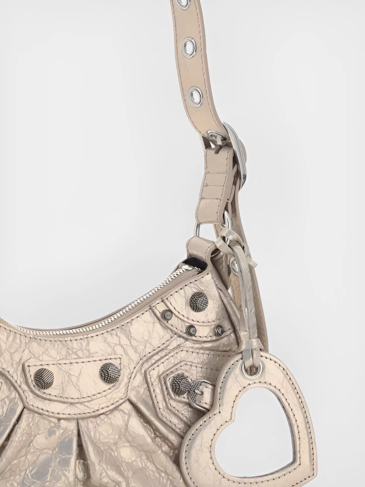 Balenciaga Shoulder Bag With Braided Handle And Heart Charm