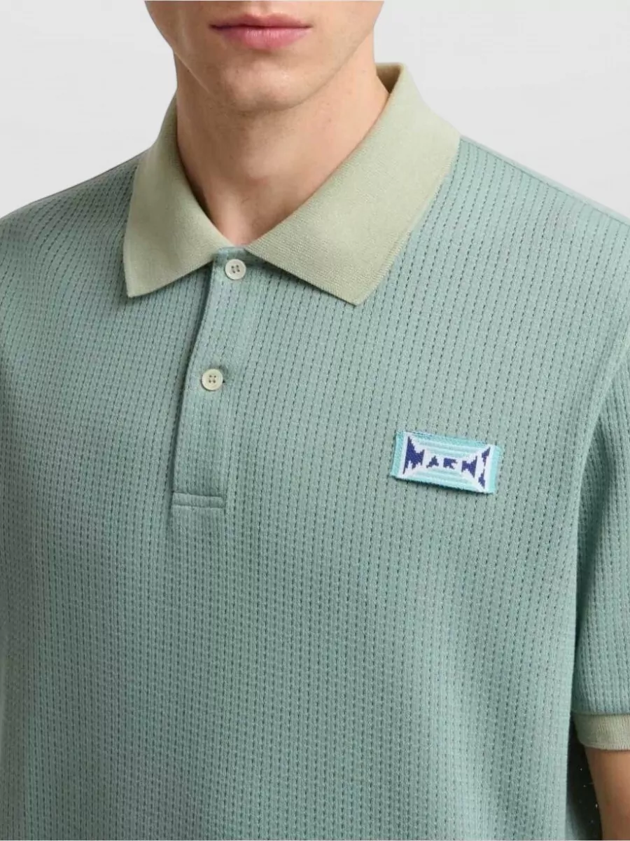 Marni Jacquard Short-Sleeve Polo Shirt