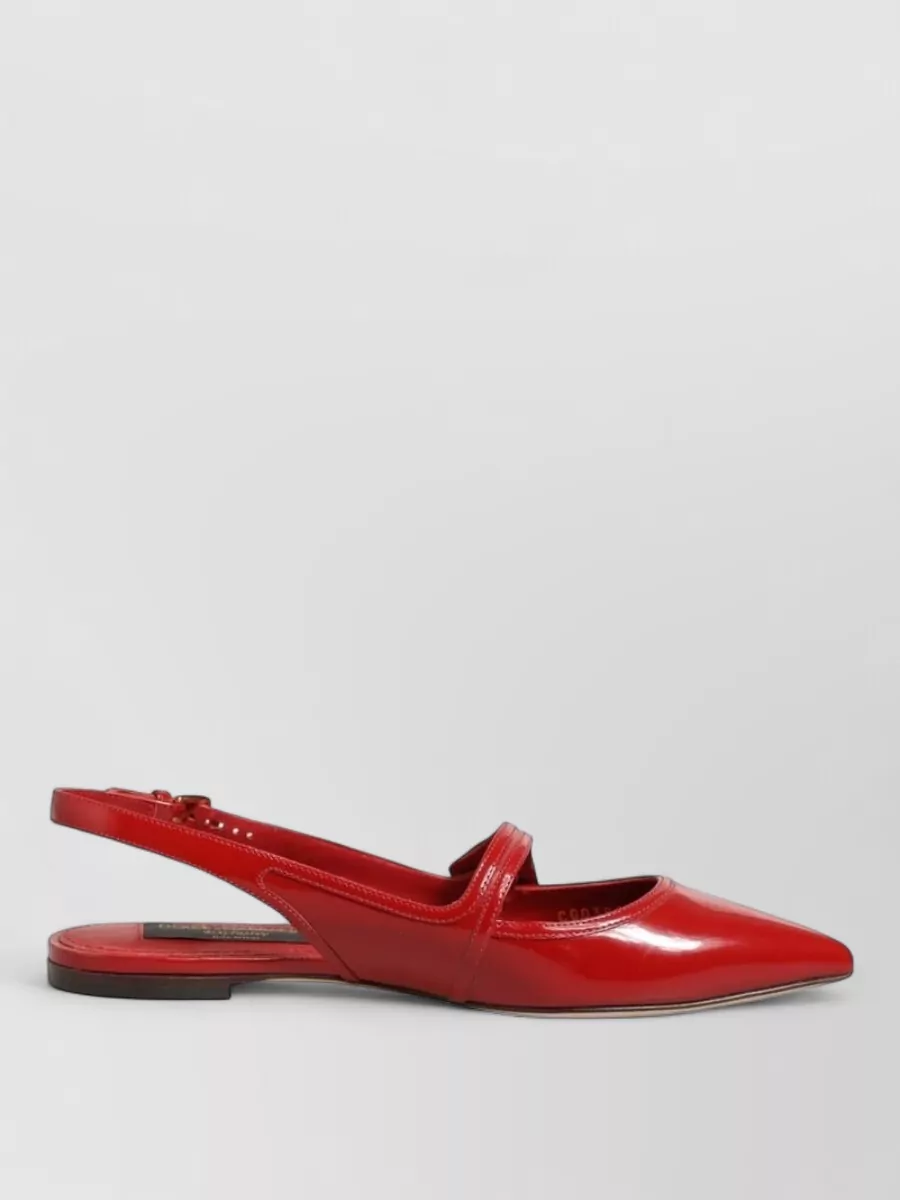 Dolce&Gabbana Leather Slingback Flats