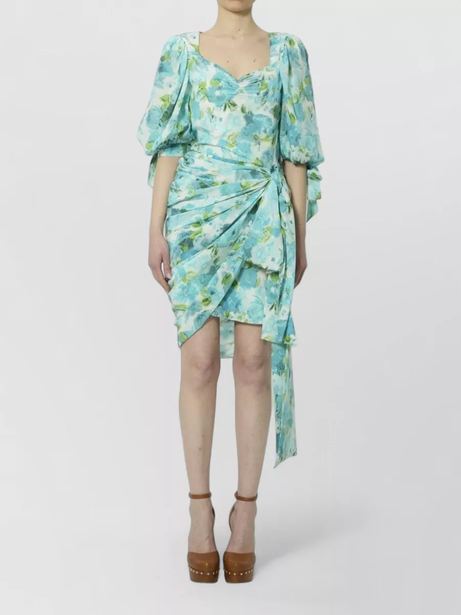 Chloé silk floral-print asymmetric midi dress