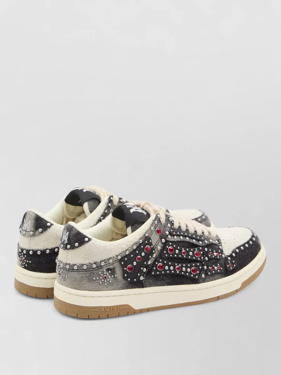 Amiri Studded Skeleton Low Top Sneakers