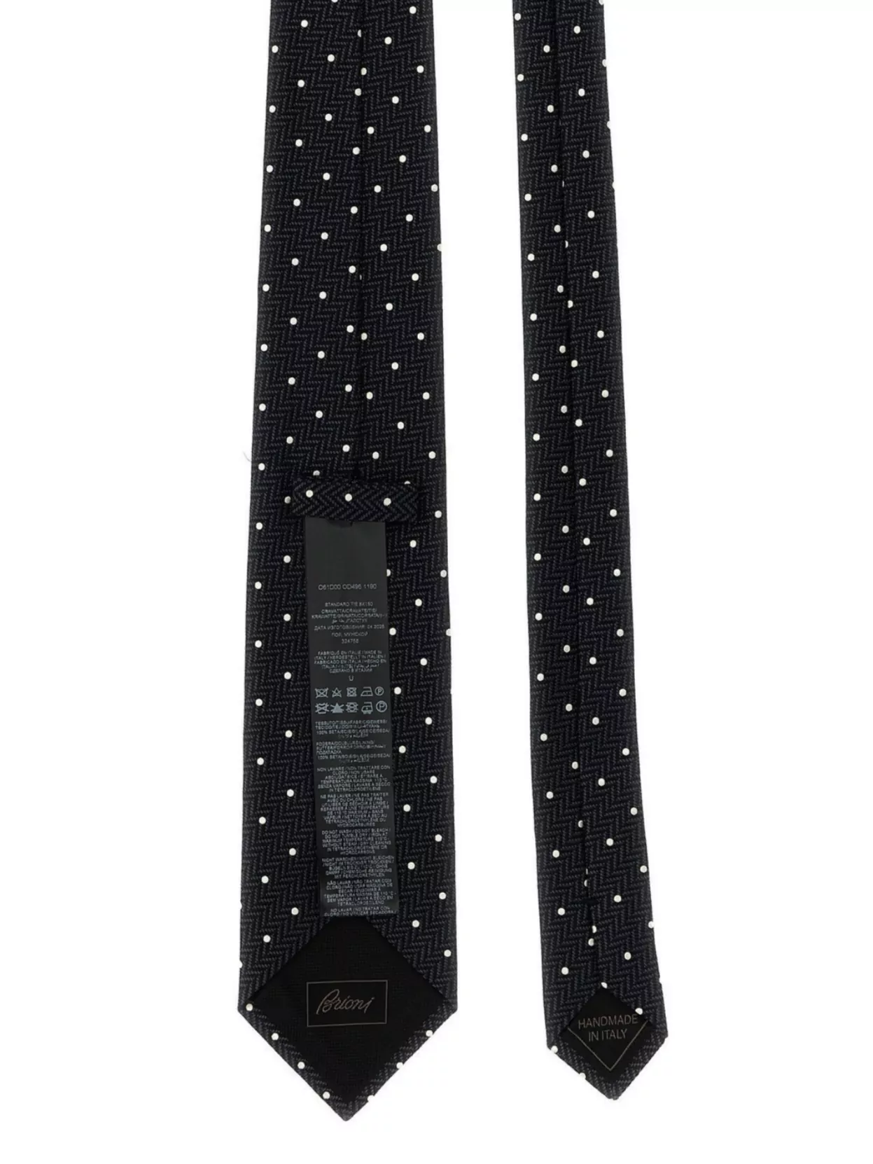 Brioni Slim Polka Dot Jacquard Tie