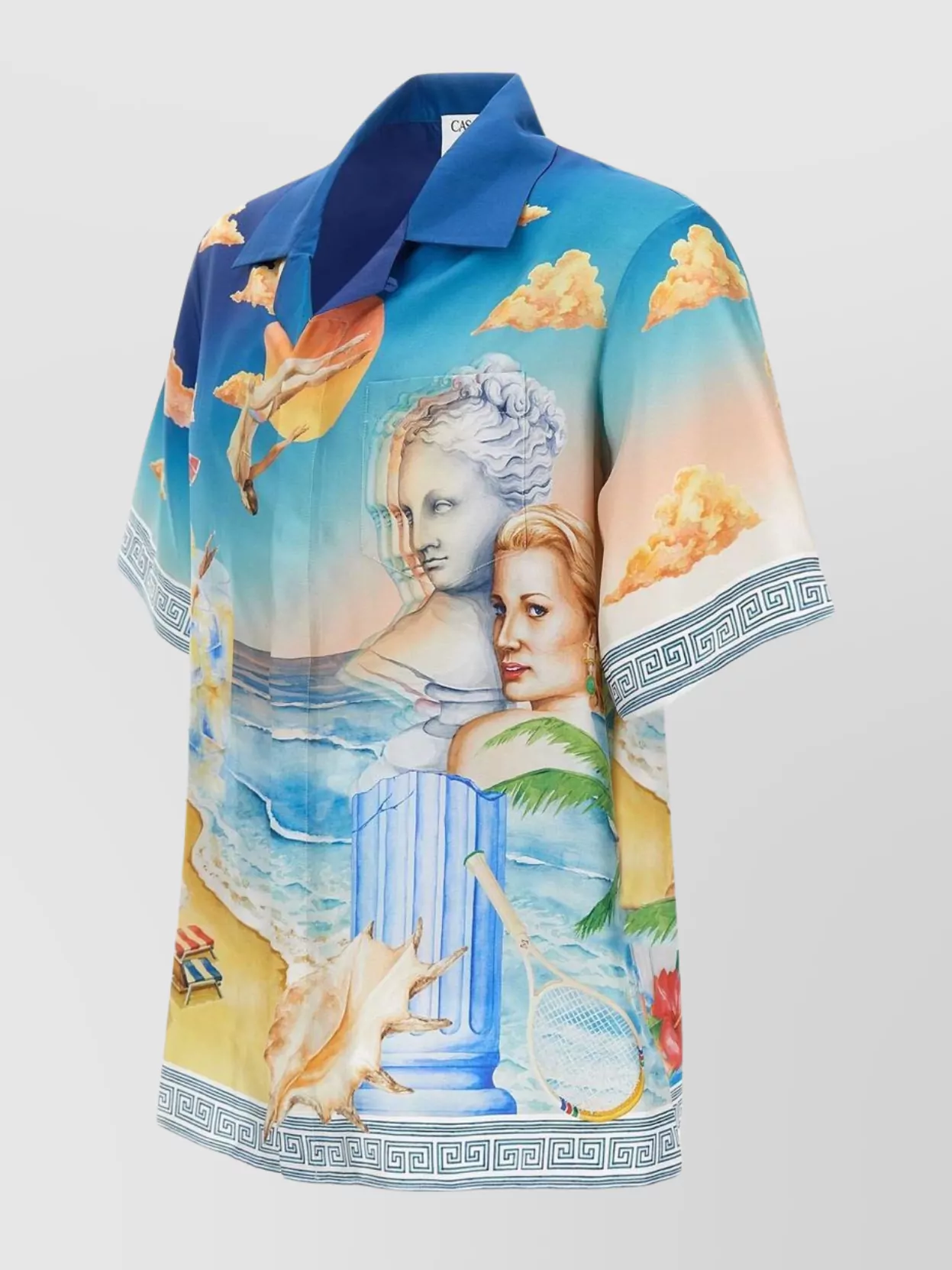 Casablanca Graphic Print Multicolour Silk Shirt