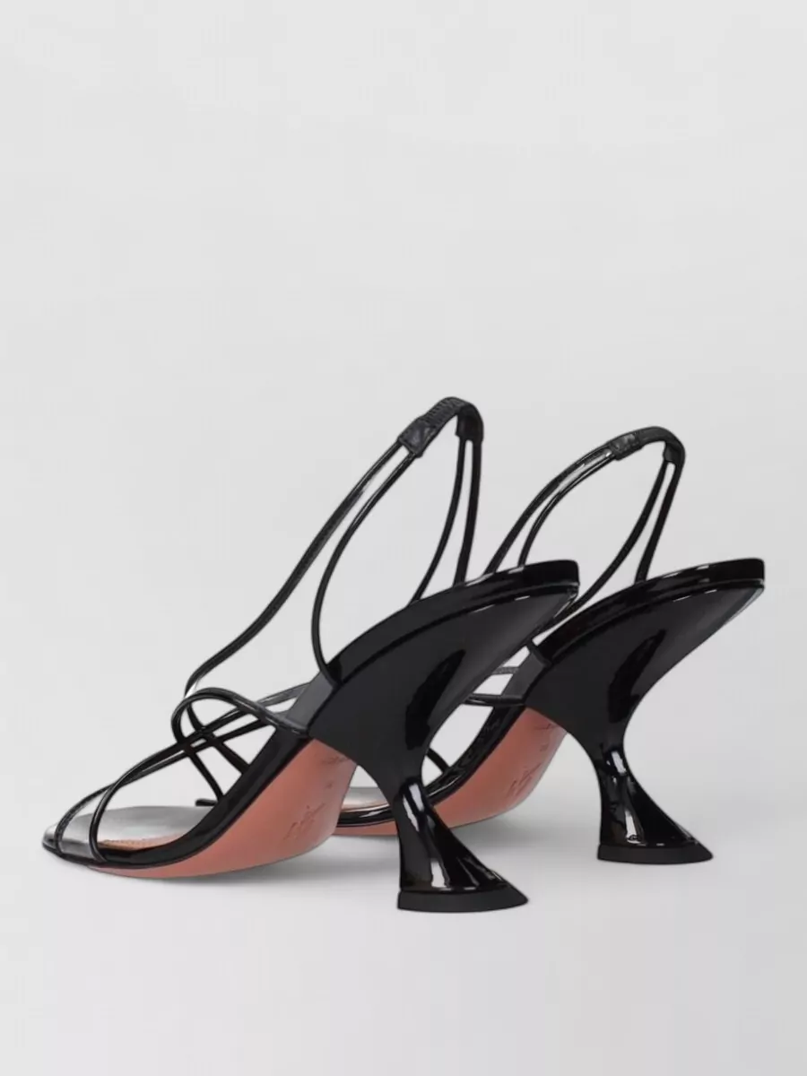 Amina Muaddi Leather Stiletto Sandals