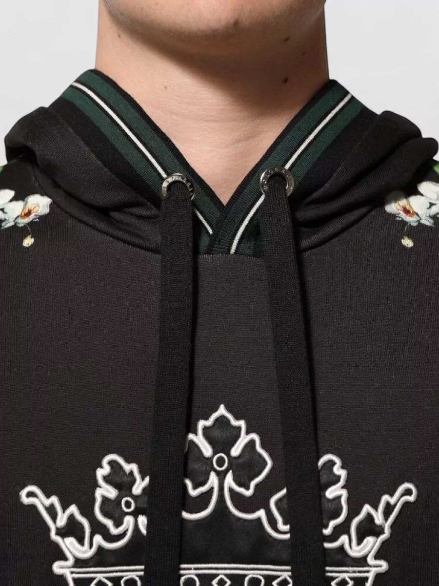 Dolce&Gabbana Floral Logo-Print Hoodie