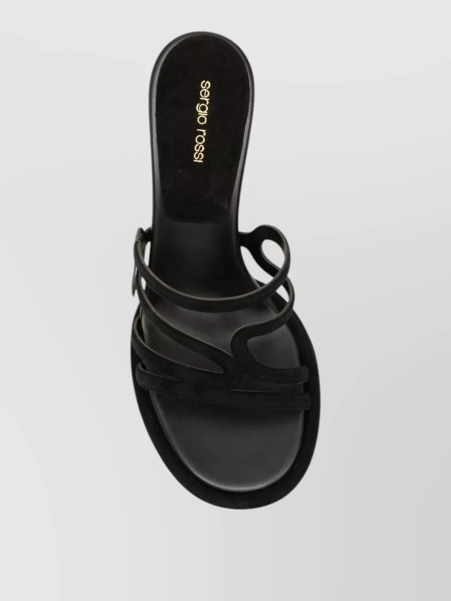 Sergio Rossi Leather Multi Strap Mules