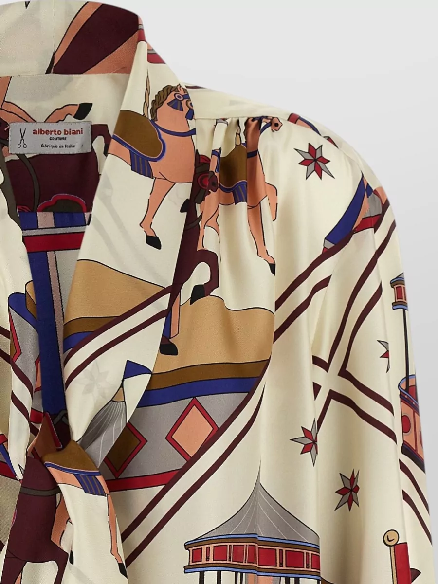Alberto Biani Silk Lavallière Blouse