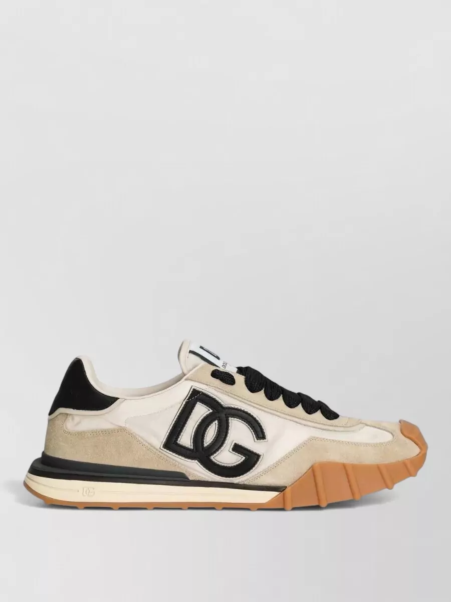 Dolce&Gabbana Leather Logo-Appliqué Low-Top Sneakers