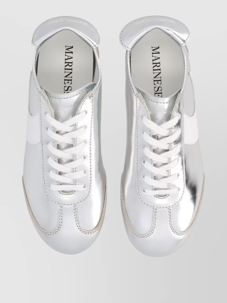 Marine Serre Low Top Metallic Sneakers Rubber Sole