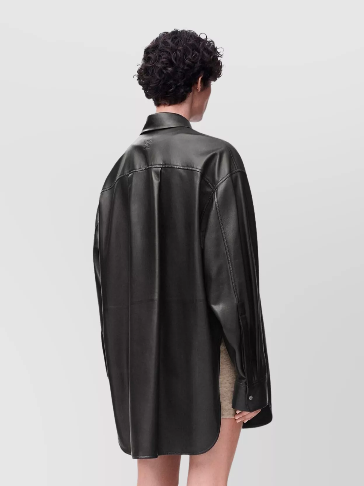 Loewe Tailored Shirt With Curved Hem And Spread Collar