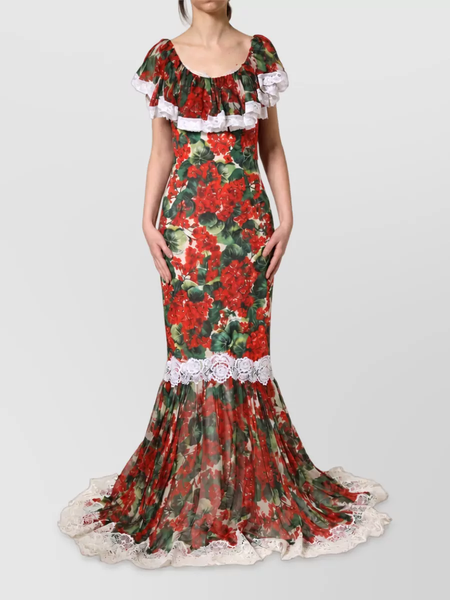 Dolce&Gabbana floral lace maxi dress