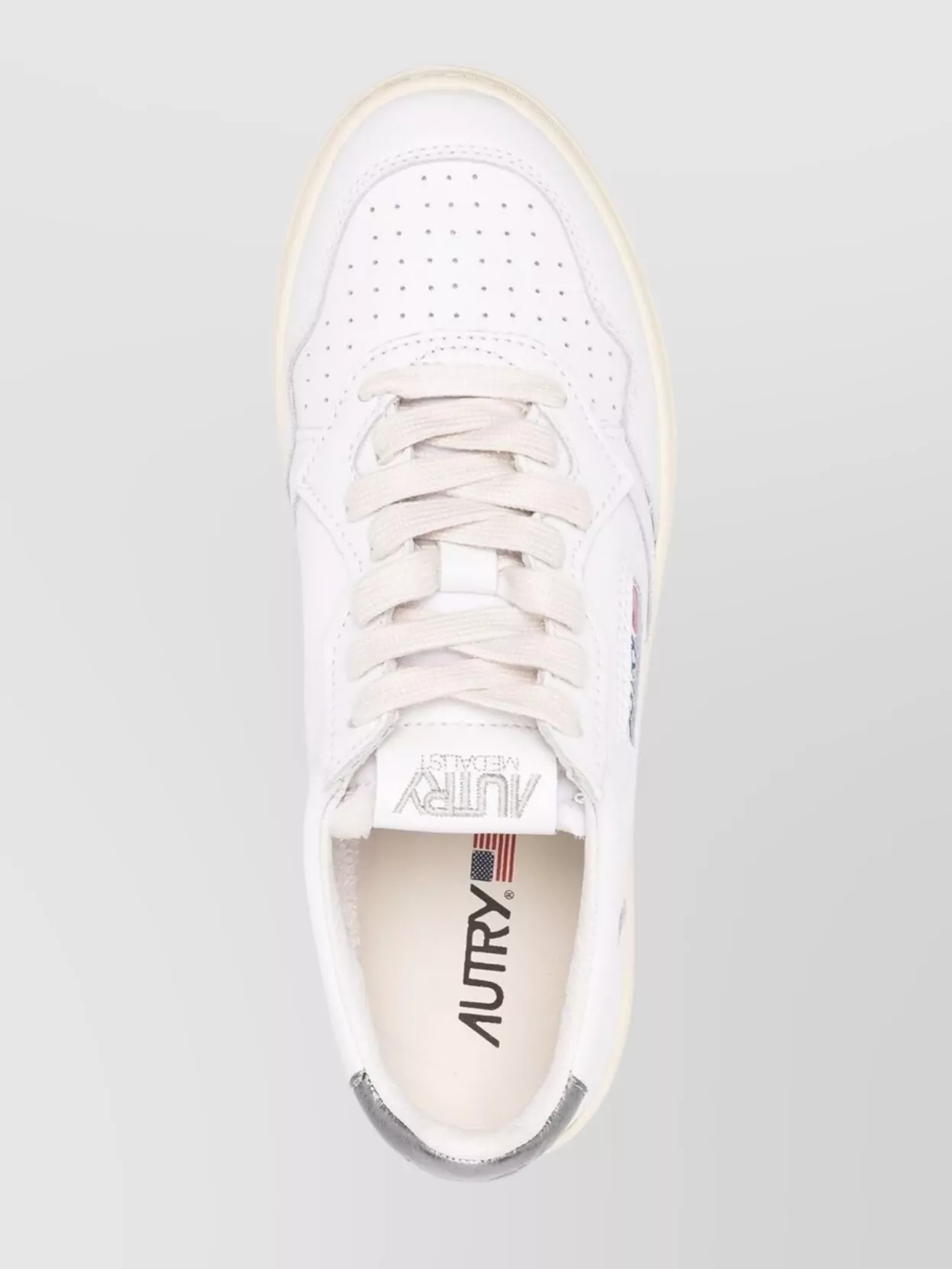 Autry Low-Top Leather Sneakers Contrasting Heel Counter