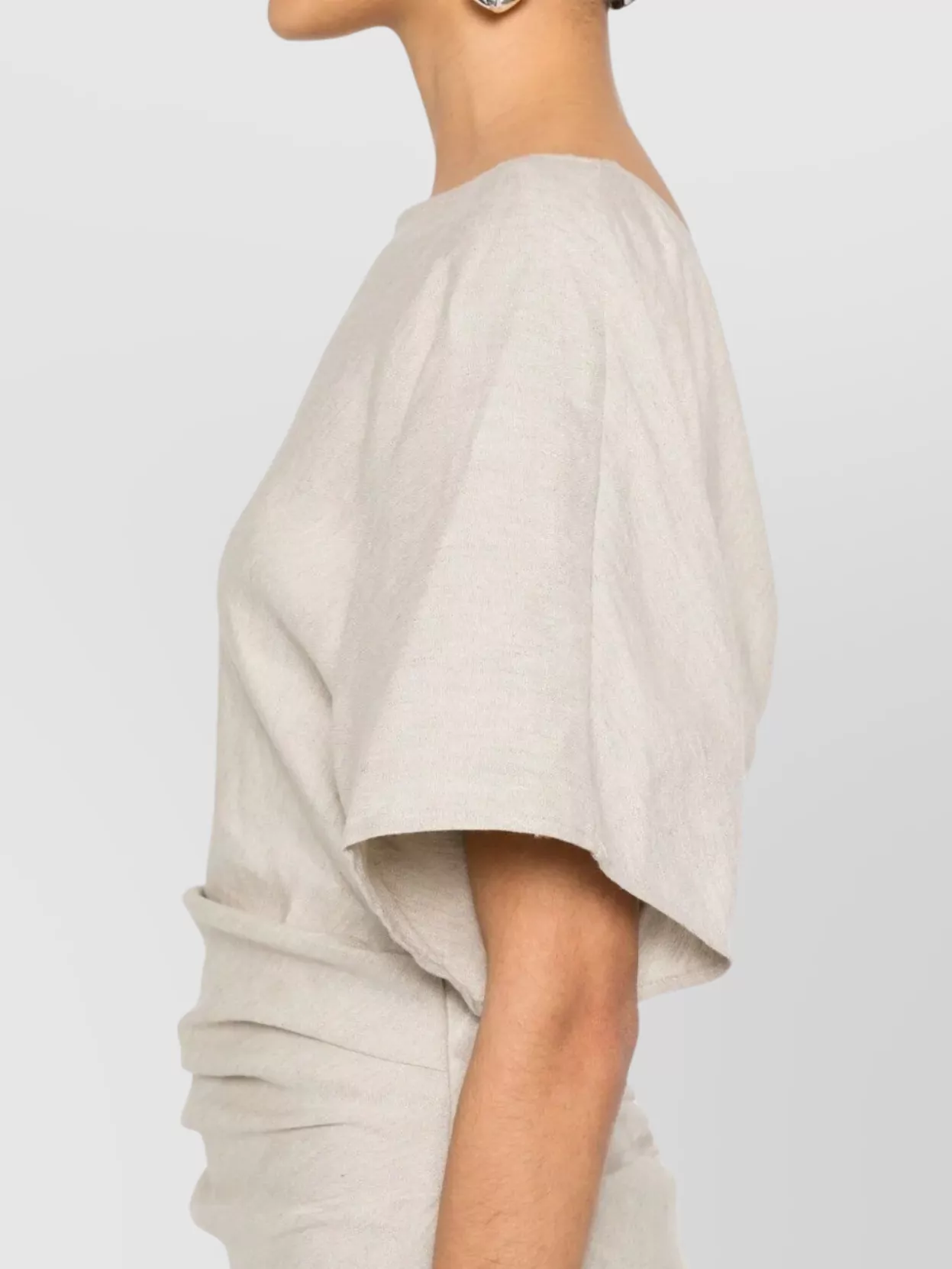 Staud Linen Dress Boat Neckline