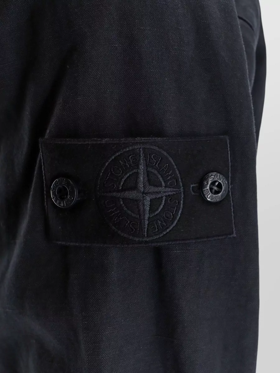 Stone Island Shirt Cotton Linen Flap Pockets Buttons
