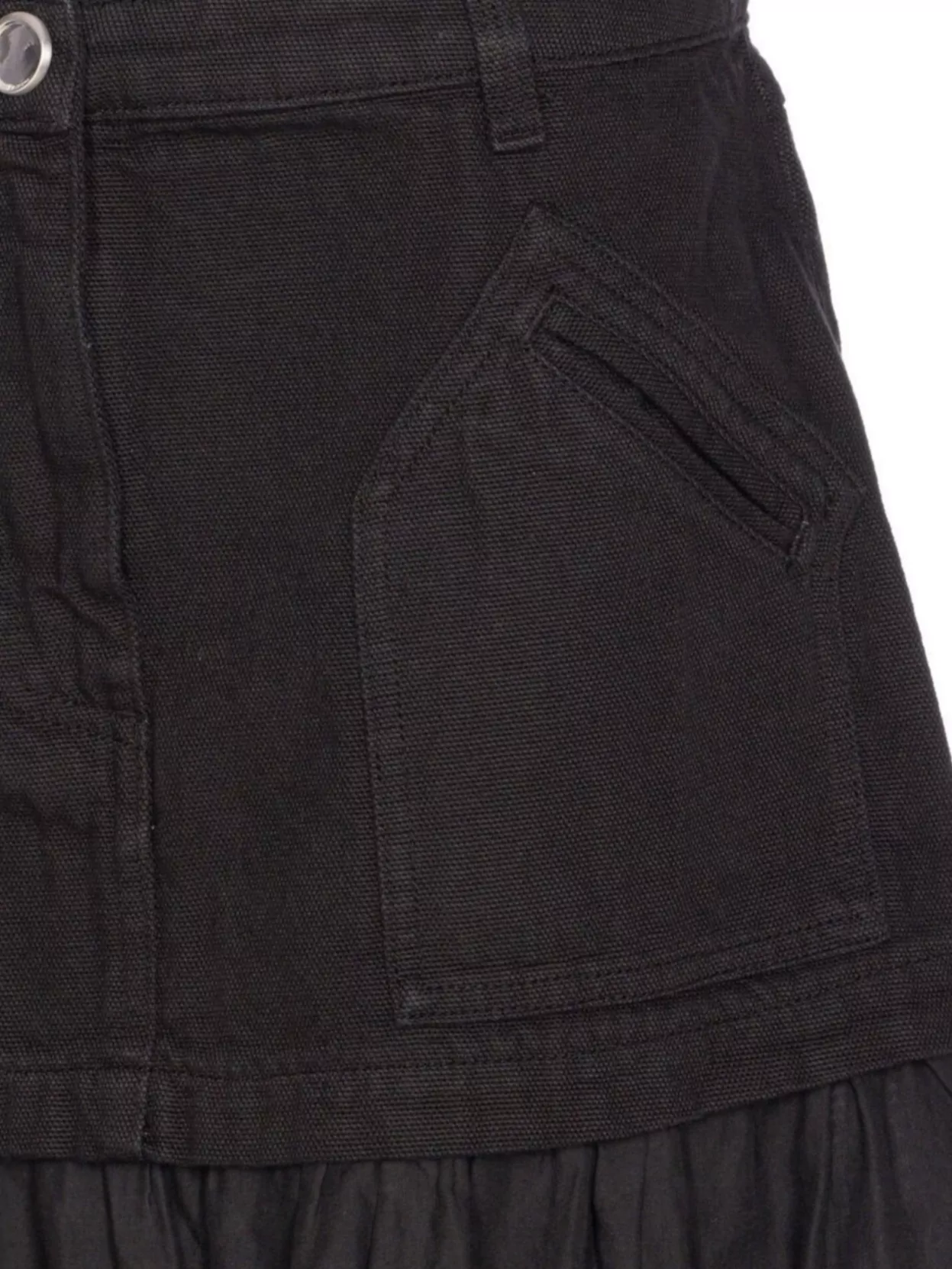 Pinko Flared Denim Kenny Skirt Tiered Design