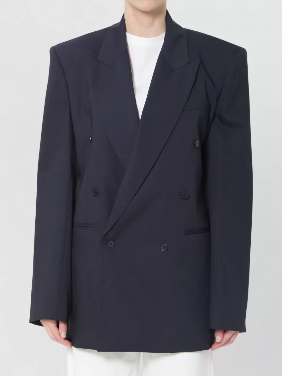 The Frankie Shop Wool Double-Breasted Blazer