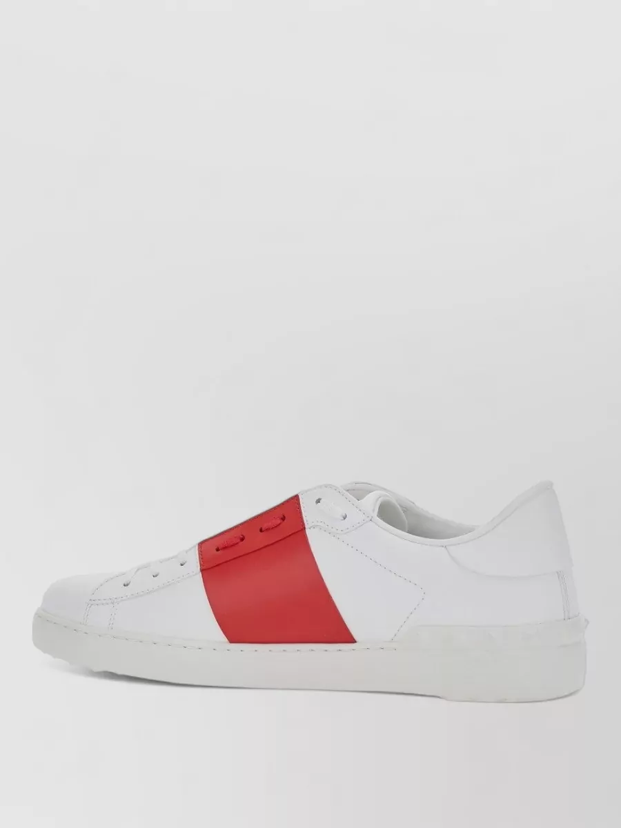 Valentino Garavani Open Low Top Sneakers Rubber Sole Stripe