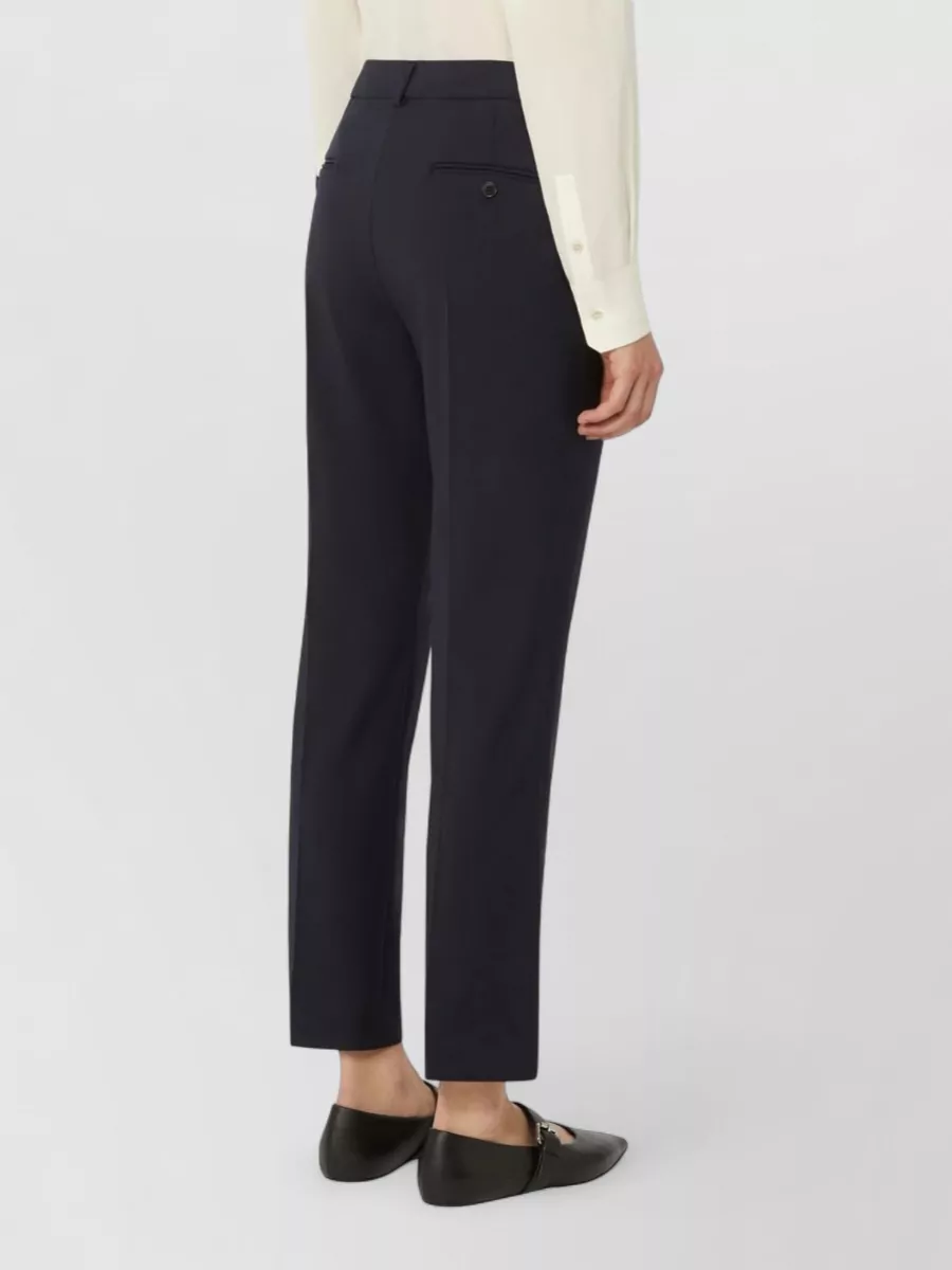 Weekend Max Mara Creased Trousers Belt Loops Side And Back Pockets