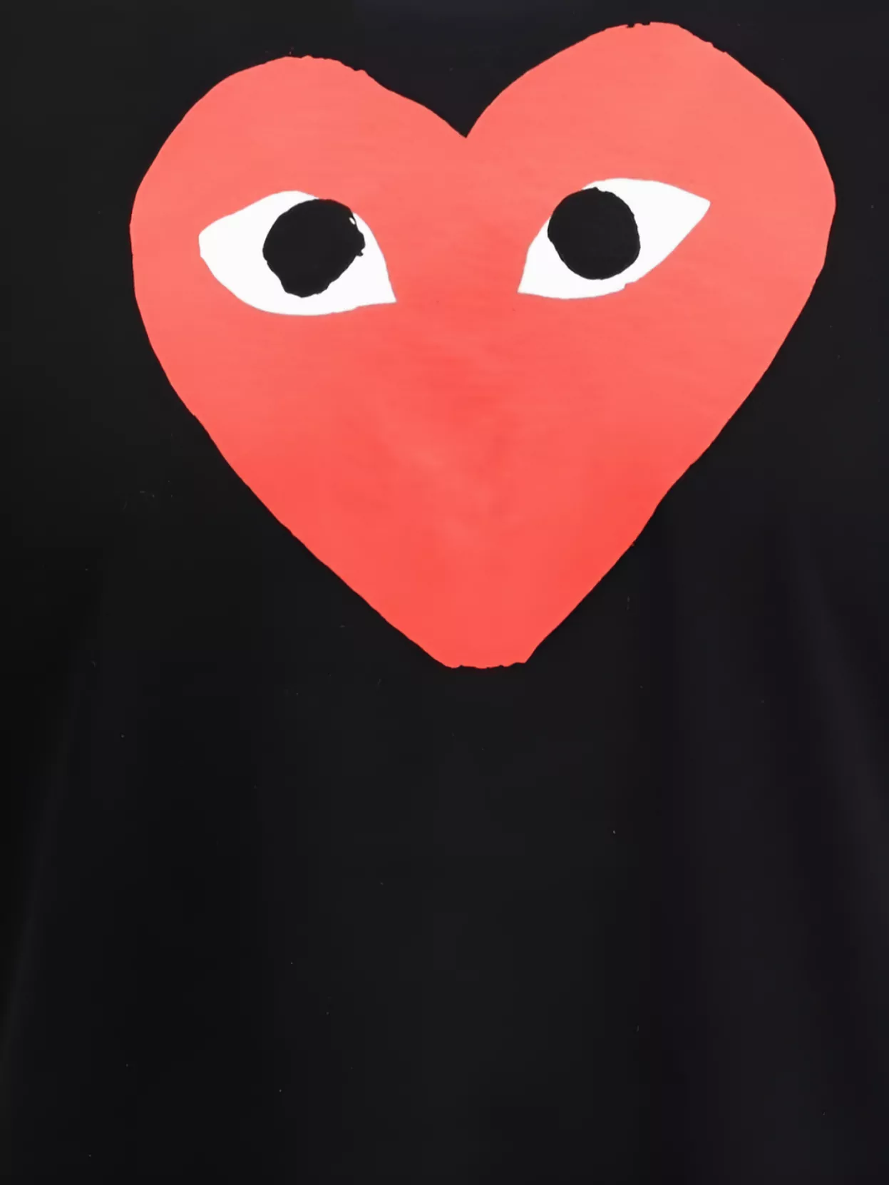 Comme Des Garçons Play Graphic Front Print Crew Neck T-Shirt