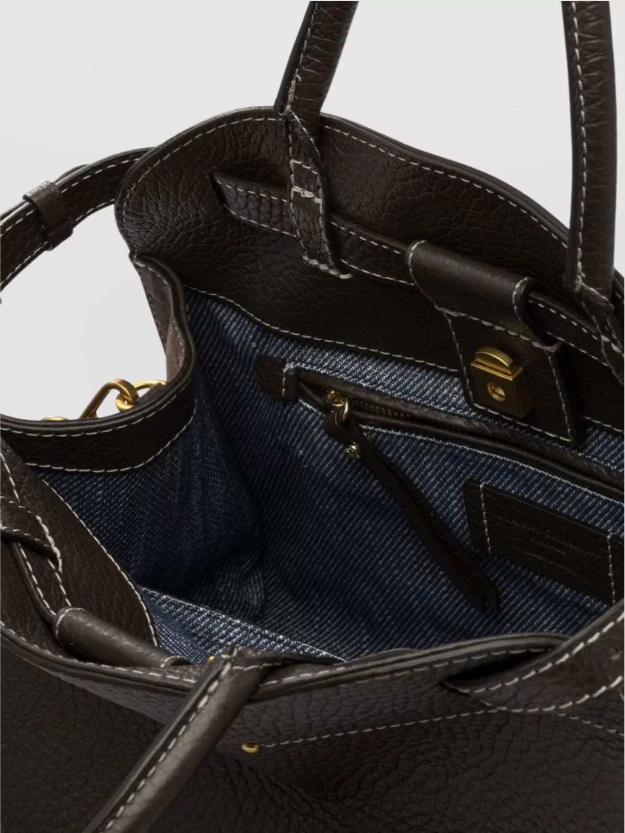 Gianni Chiarini Leather Shoulder Bag With Adjustable Strap And Top Handle