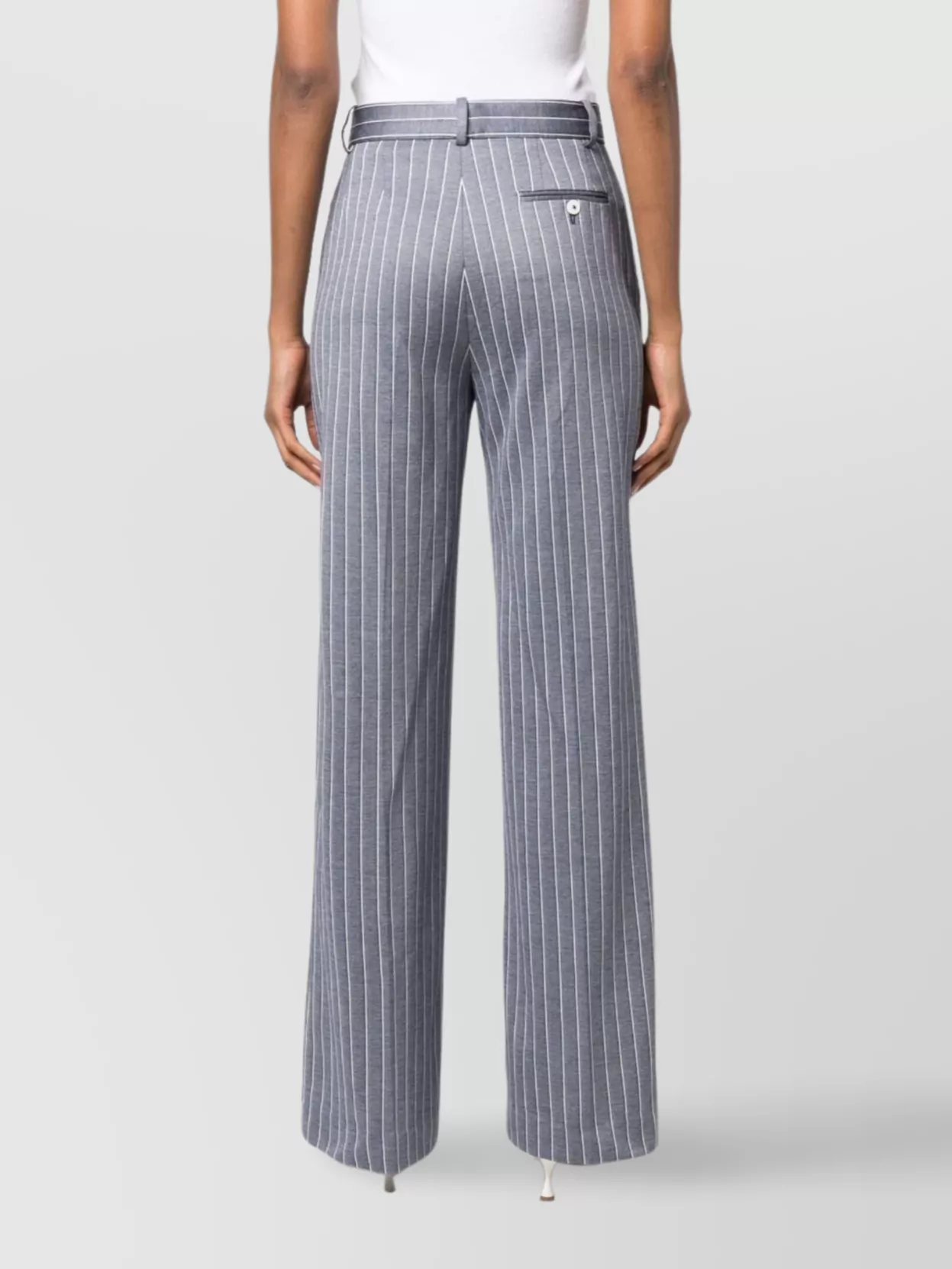 Circolo 1901 Flared Pinstripe Pattern Trousers