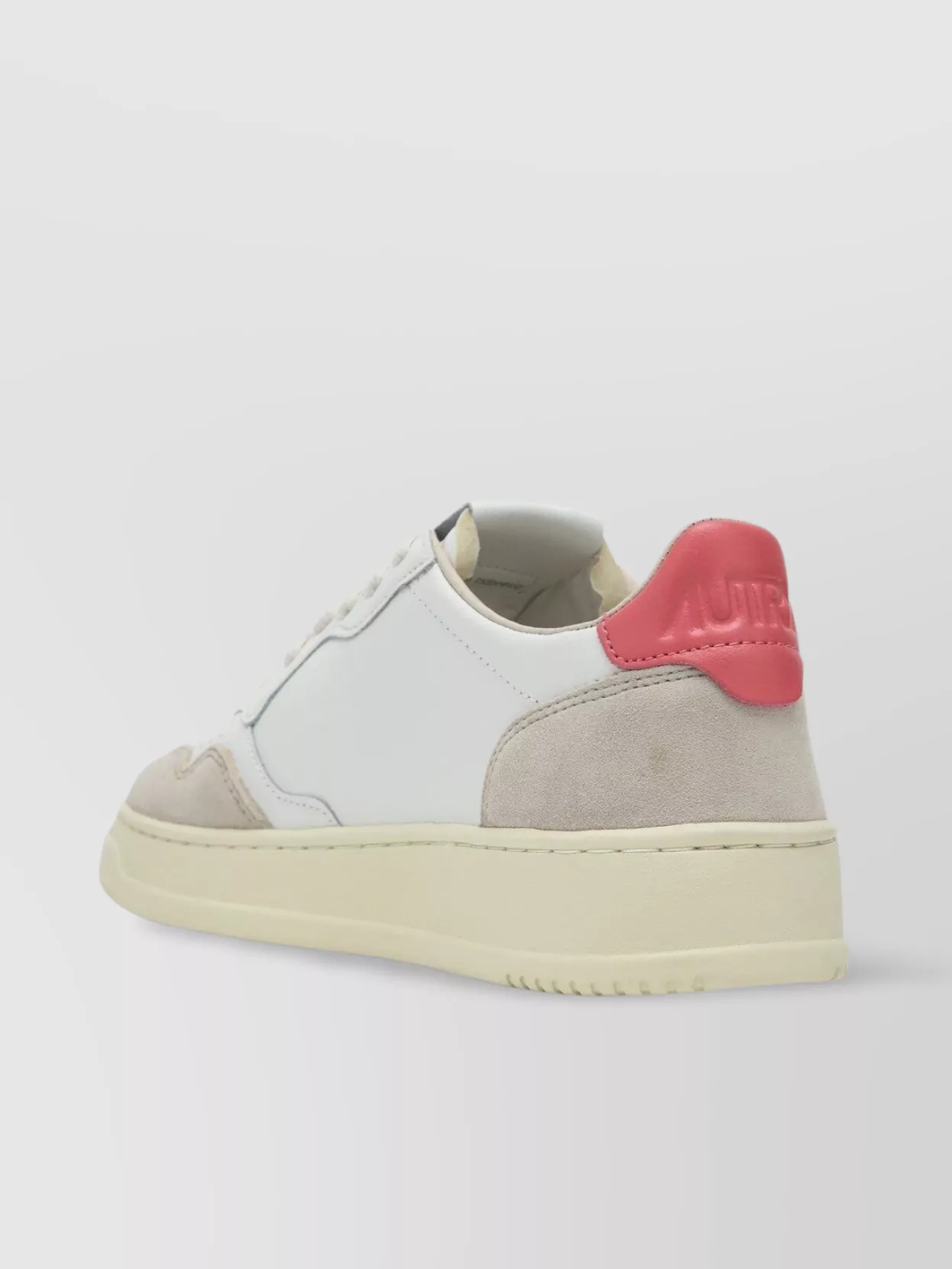Autry Leather And Suede Sneakers With Rubber Sole In White