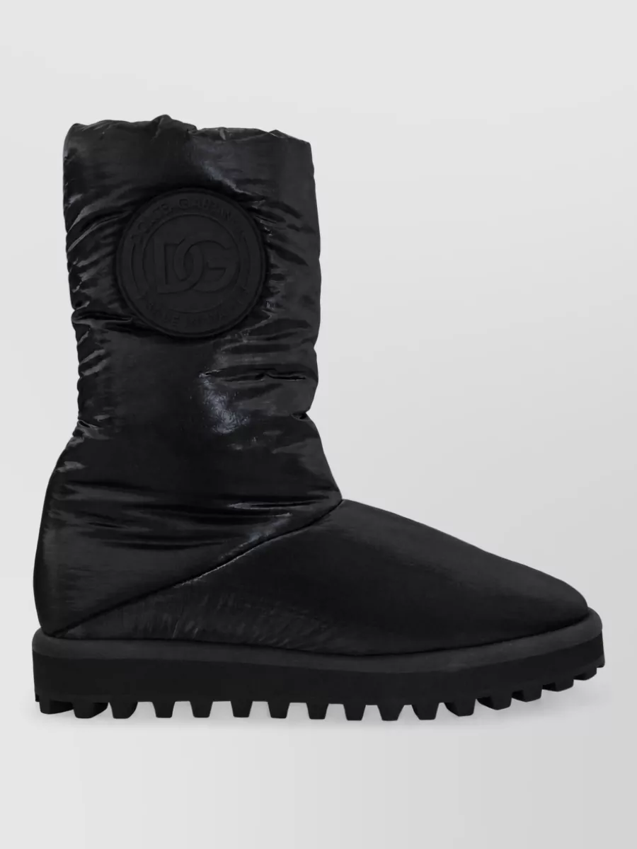 Dolce&Gabbana Quilted Padded Mid Calf Boots