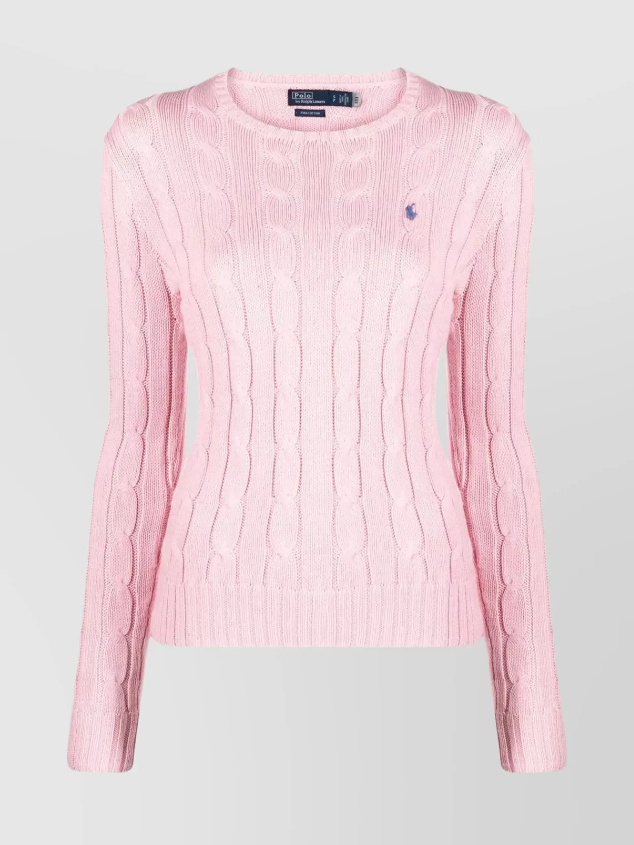 Shop Polo Ralph Lauren Textured Cable-knit Sweater With Scalloped Detailing In Pastel