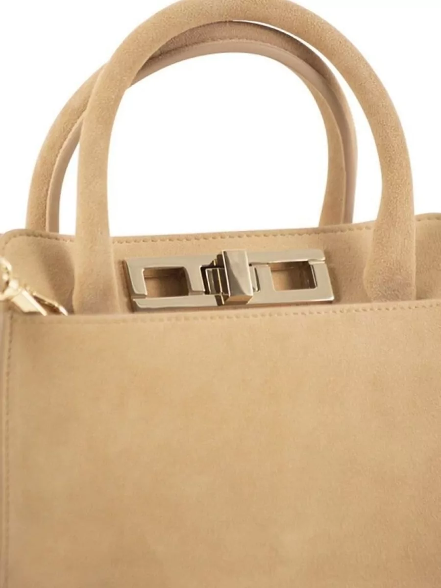 Fabiana Filippi Suede Leather Small Tote Bag