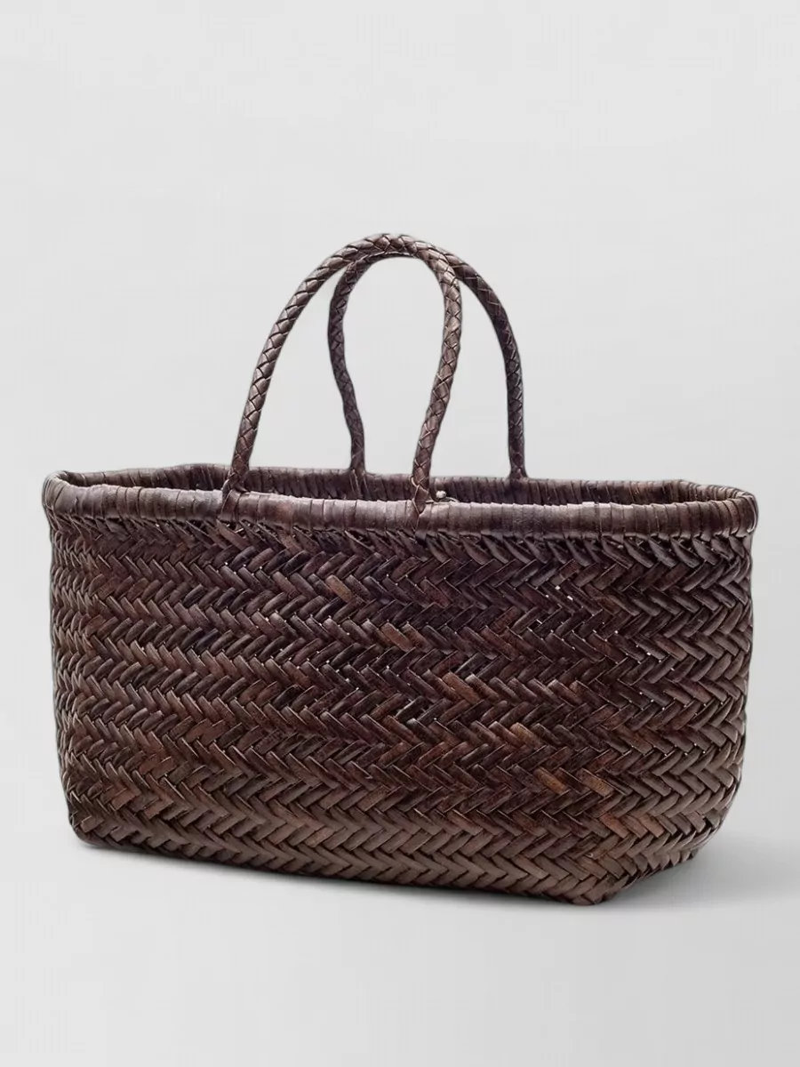 Dragon Diffusion Vintage Mesh Tote Leather Beach Bag