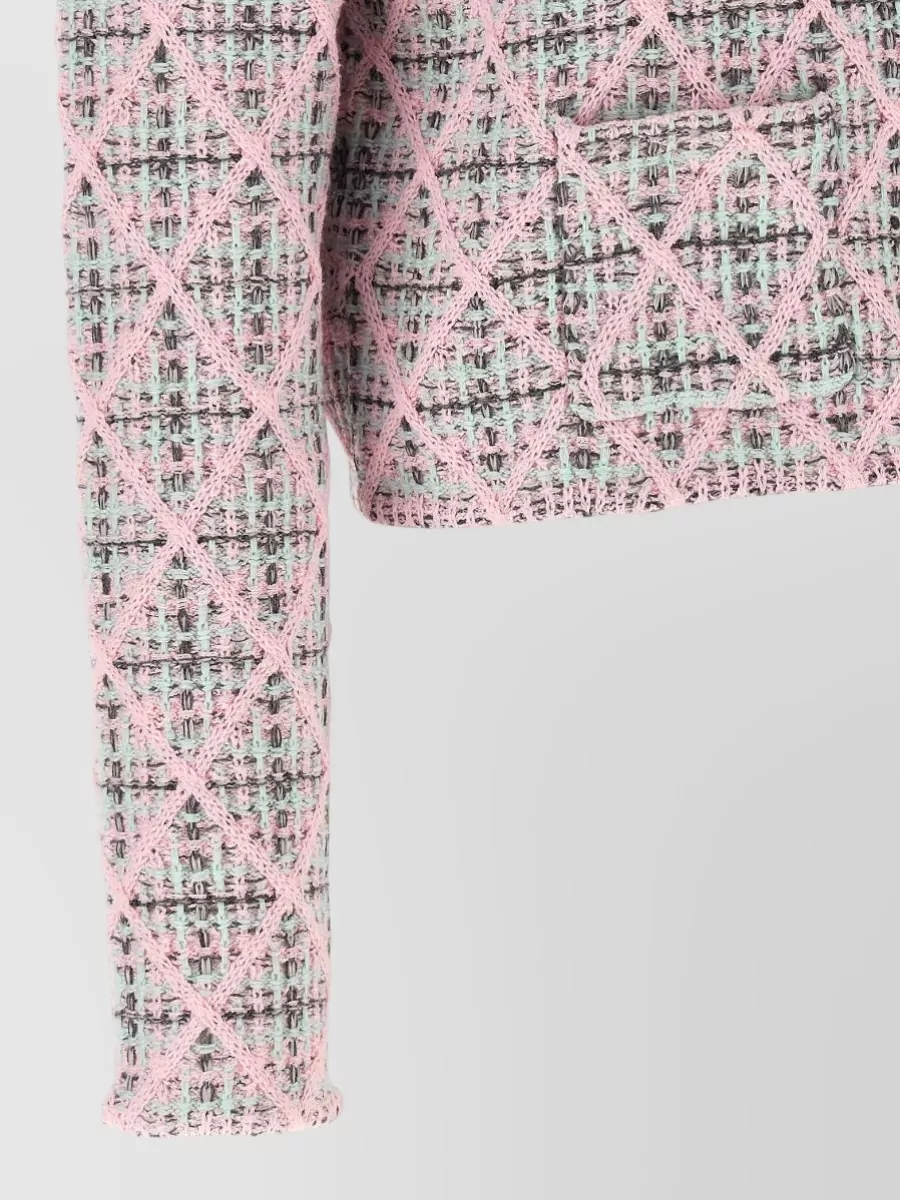Self-Portrait Bouclé Cropped Cardigan