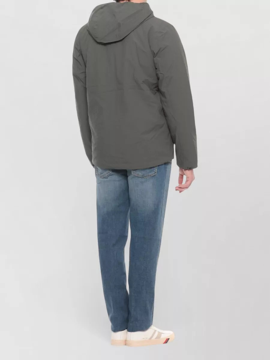 K-Way Reversible Hooded Short Jacket Long Sleeves