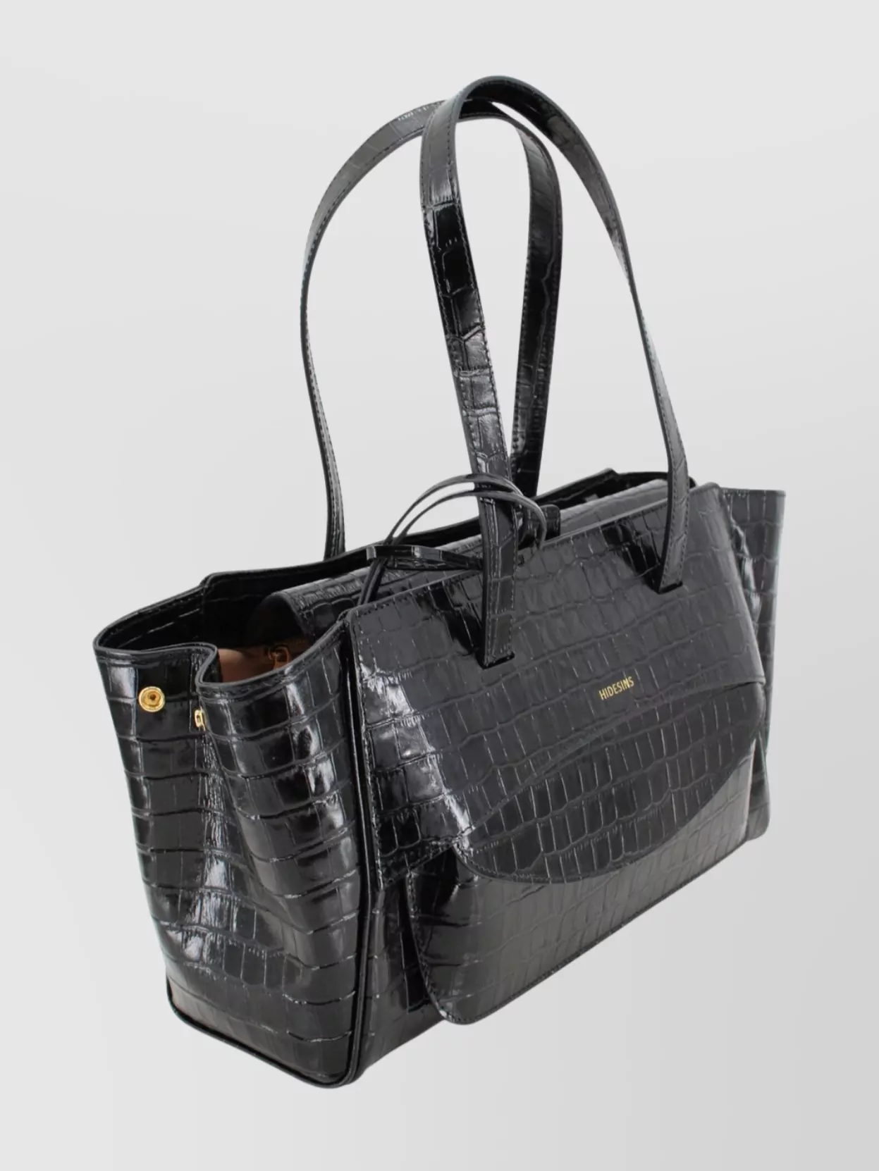Hidesins Crocodile Texture Shoulder Bag And Handles