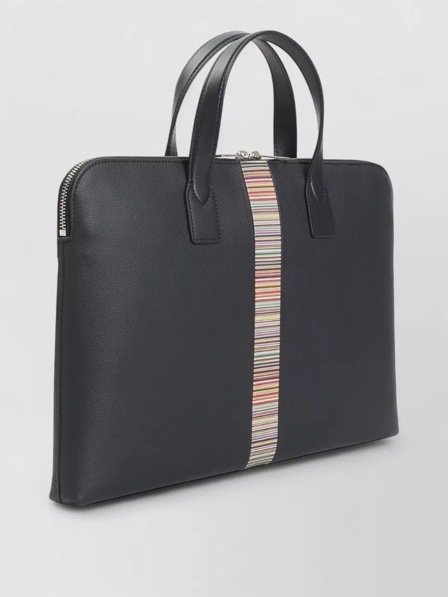 Paul Smith Leather Stripe Briefcase