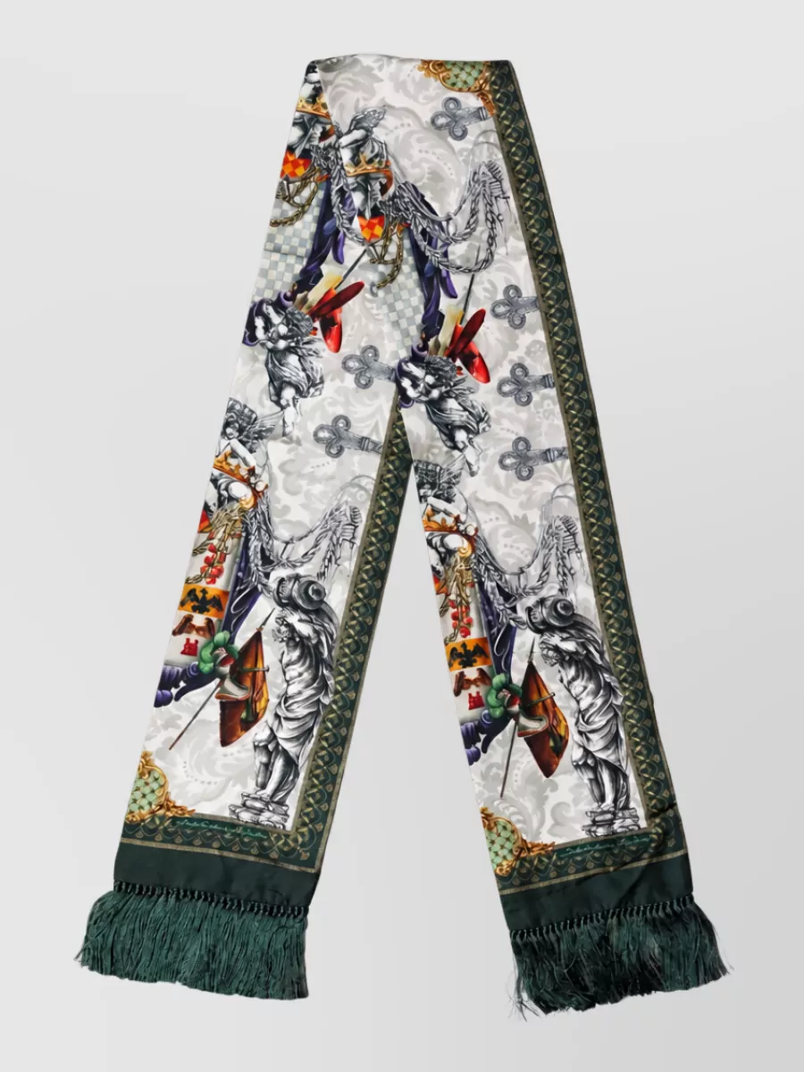 Dolce&Gabbana silk baroque angel print scarf