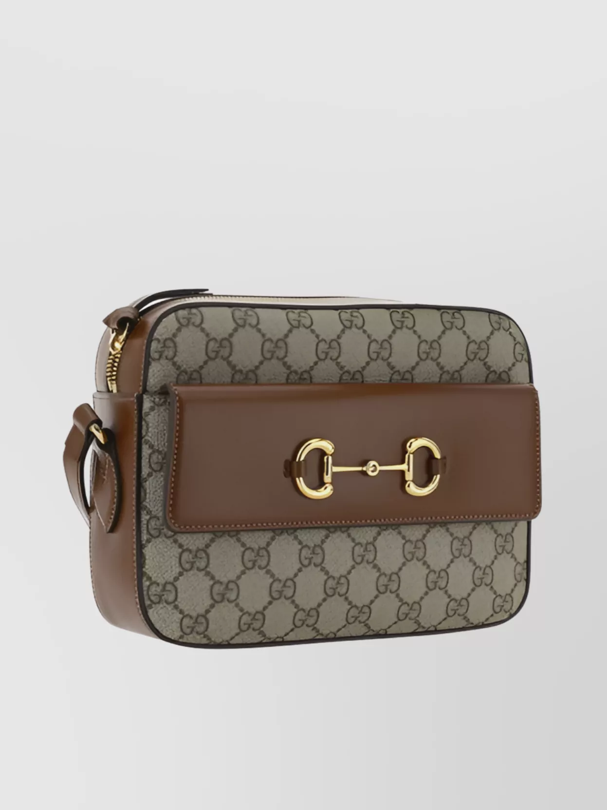 Gucci 1955 Monogram Shoulder Bag In Brown