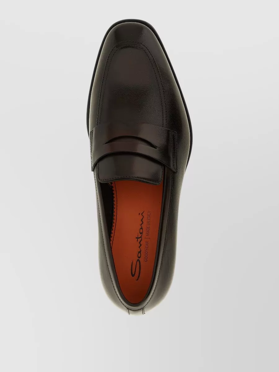 Santoni Leather Loafers