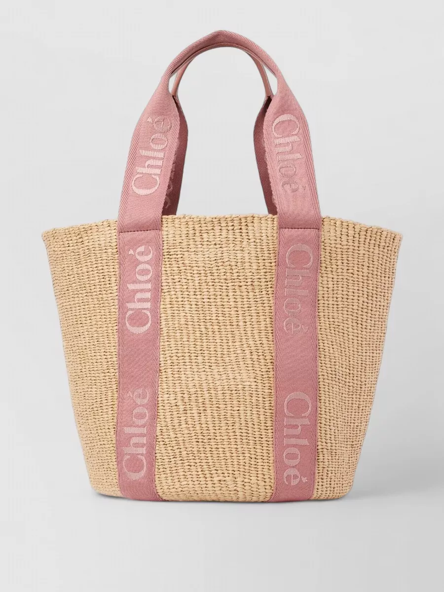 Chloé woody large beach bag