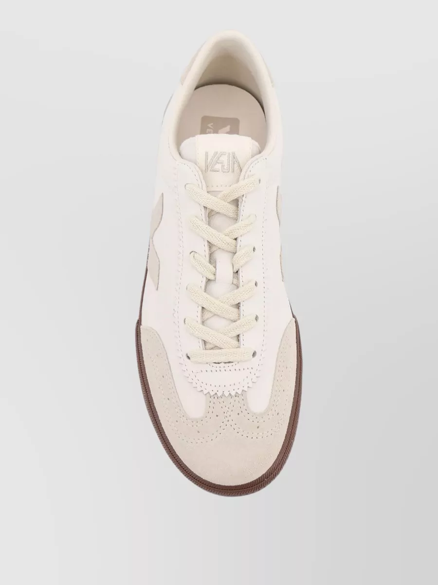 Veja Volley Leather Suede Sneakers Contrast Sole
