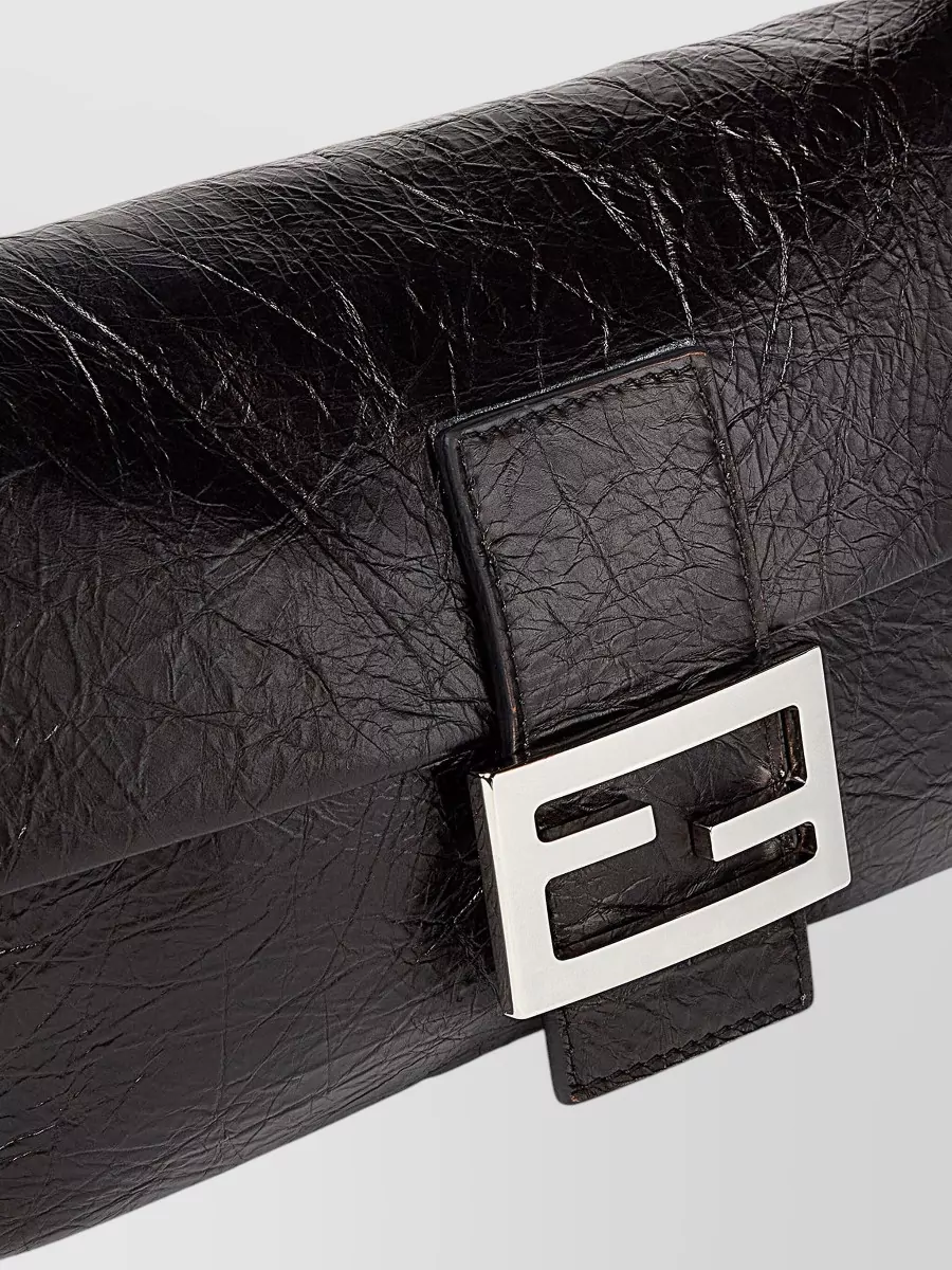 Fendi Baguette Calf Leather Clutch Bag