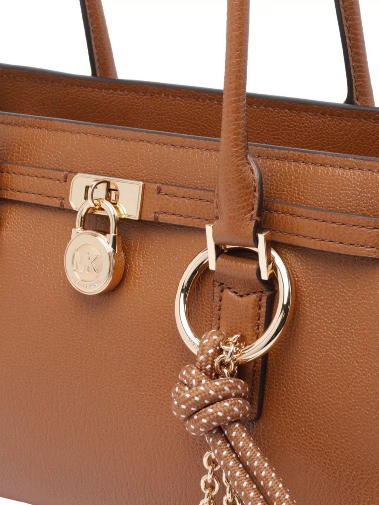 Michael Michael Kors Structured Leather Shoulder Bag With Gold Hardware