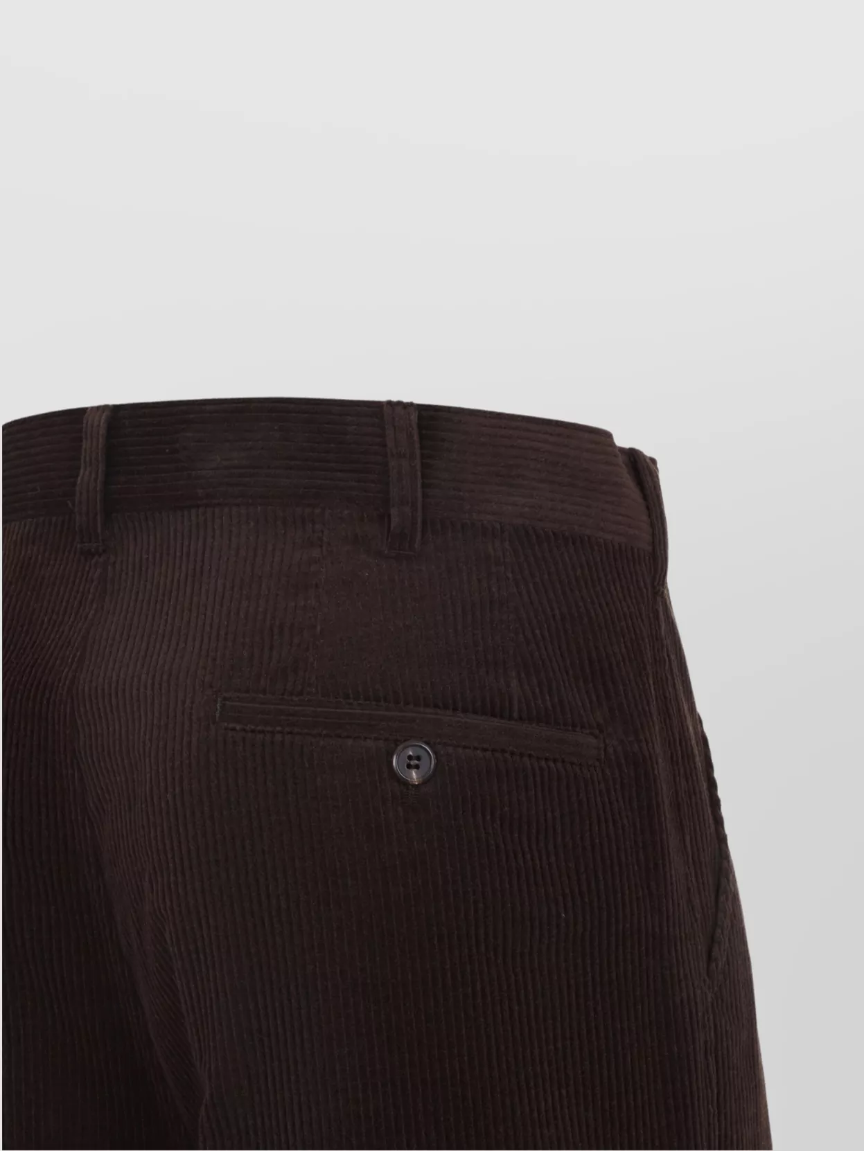 Prada Corduroy Straight Leg Trousers Pockets