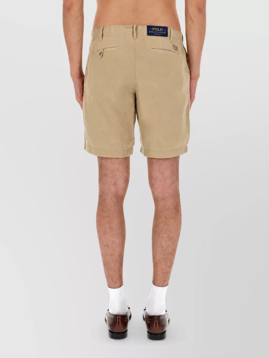 Polo Ralph Lauren Linen Shorts Casual Style Belt Loops Pockets