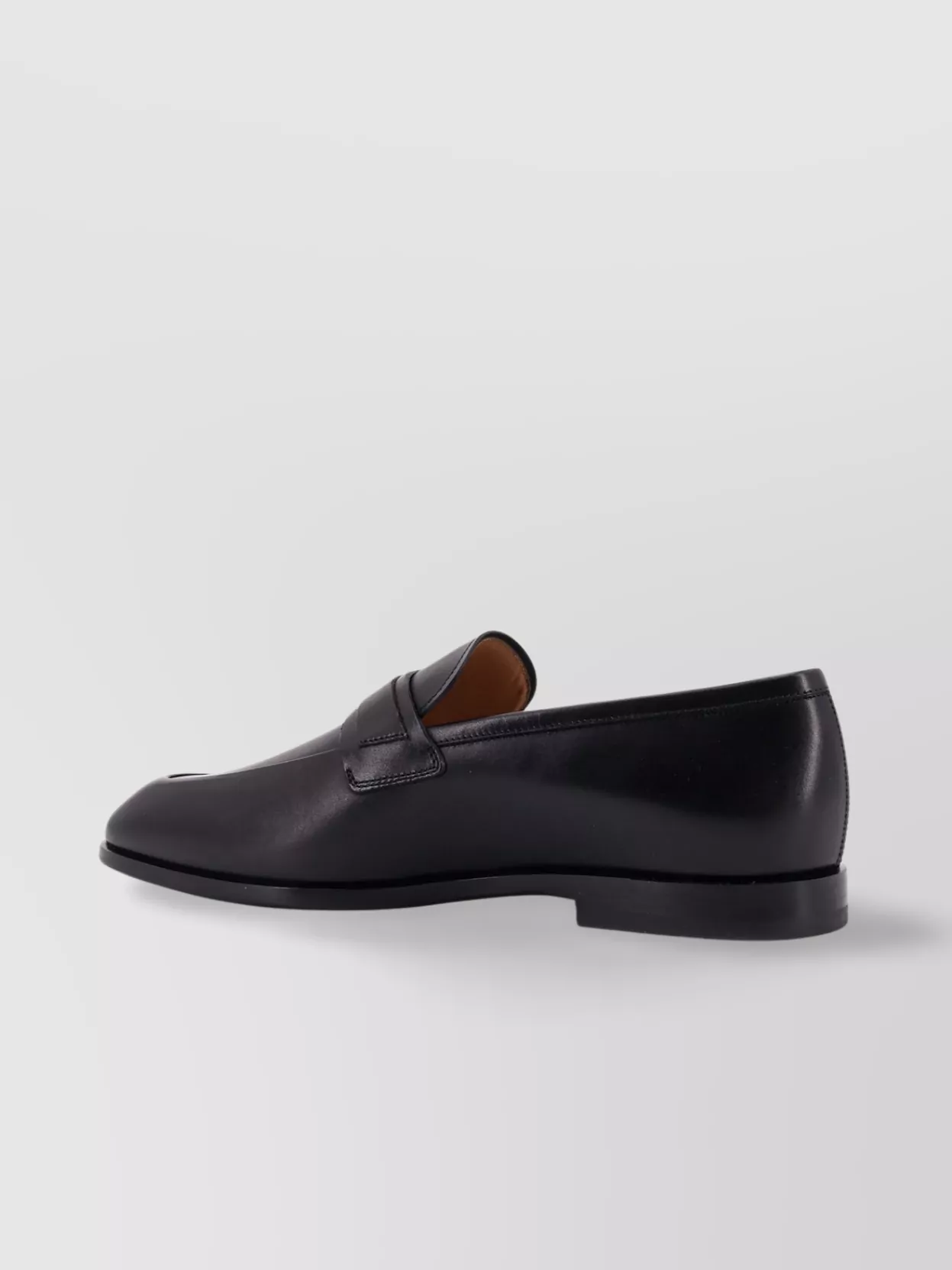 Ferragamo Leather Loafers With Metal Buckle Detail
