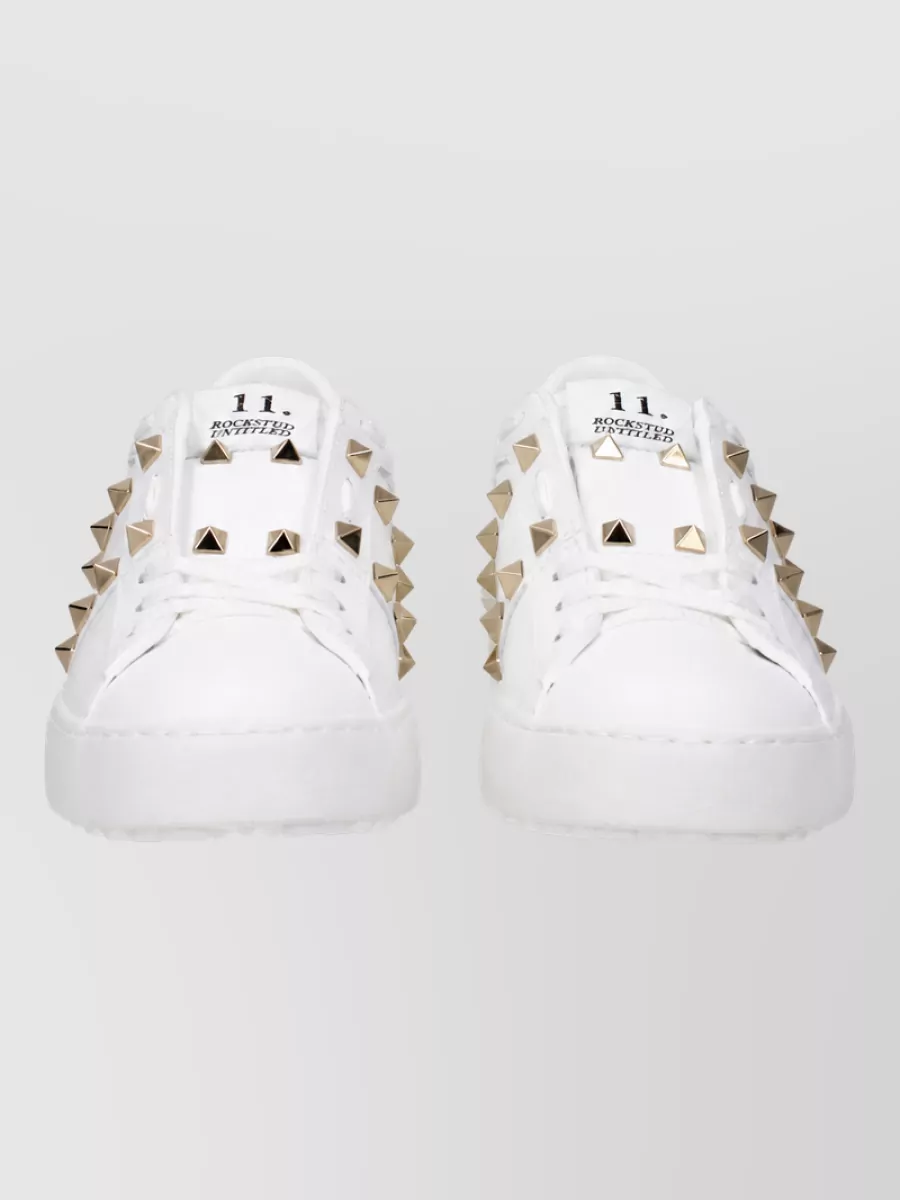 Valentino Garavani Leather Rockstud Low-Top Sneakers